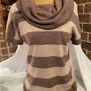 Striped Cowl Neck Sweater